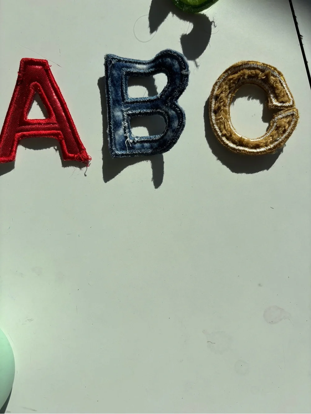 Sensory ABC Letter Play Set - Pink Felt Drawstring Pouch with Multicolor Letters